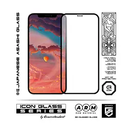 Захисне 3D скло для Apple iPhone 12 Pro Max, Icon 3D, загартоване, 9H, загартоване скло, повне проклеювання, протиударне, глянсове з олеофобним покриттям, на весь екран, сумісне з чохлами, проста установка, ArmorStandart (ARM57194) - мініатюра 2