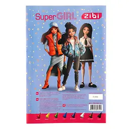 Картон кольоровий ZiBi Kids Line Super Girl А4 двосторонній целюлозний 8 кольорів - 8 аркушів (ZB.1959-10) - мініатюра 2