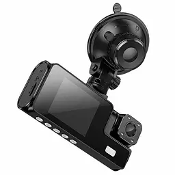 Відеореєстратор Hoco DI60 2-inch display with rear camera (1280P+720P) Black - мініатюра 3