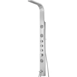 Душова панель Corsan Snake inox з виливом S002MSLW, Нержавіюча сталь