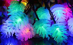 Гірлянда штора Шишки 150 led color 10 шишок 7см (мідний дріт) 3м х 1,5 м Мульти - мініатюра 3