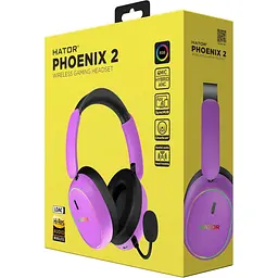 Ігрові навушники Hator Phoenix 2 Wireless Cyber Violet (ESH42) [145533] - мініатюра 6