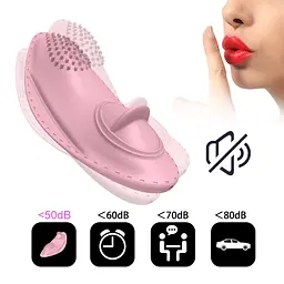Вібратор для клітора Boss Series Strap On Vibrator 01 світло-рожевий - мініатюра 3