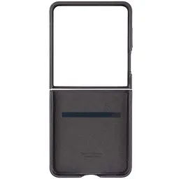 Шкіряний чохол Leather Case (AAA) для Samsung Galaxy Z Flip7 Dark Gray - мініатюра 3
