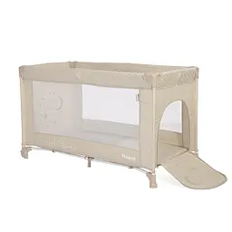 Дитячий манеж на колесах від народження до 3 років Noemi 1 Layer Fog Beige Star Lorelli Бежевий - мініатюра 3
