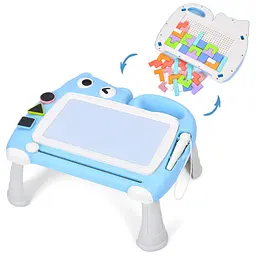 Магнітна дошка для малювання "Котик" 2 в 1 QY228(Turquoise) тетріс, пазли - мініатюра 2