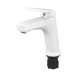 Змішувач для умивальника Plamix Lucas-001 SET white з підведенням PM0706 Білий - мініатюра 6