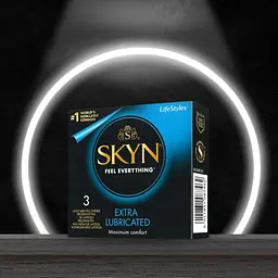 Презервативи Skyn Extra Lube 3 шт. ультратонкі, без латексу, з подвійним зволоженням