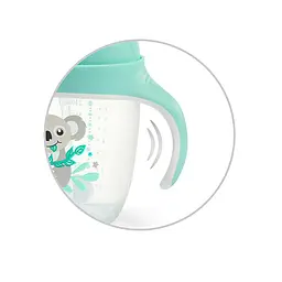 Поїлка-непроливайка з обтяженою соломкою та герметичною кришкою BabyOno Коала 6+ 240 мл (1464/03) - мініатюра 4