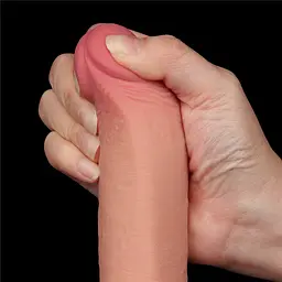 Фалоімітатор LoveToy Sliding-Skin Dual Layer Dong 22 см тілесний - мініатюра 13