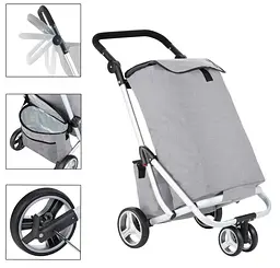 Сумка-візок ShoppingCruiser 3 Wheels 72 Grey (604362) - мініатюра 2