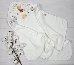 Дитячий рушничок-куточок 80х80 a.l.babybox Зодіак Білий - мініатюра 2