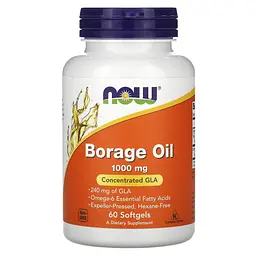 NOW Олія Бурачника, Borage Oil 1000 мг - 60 капсул