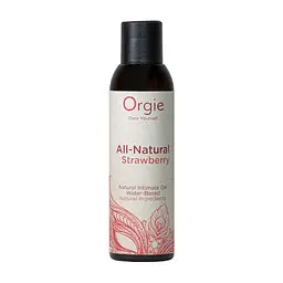 Лубрикант на водній основі Orgie All Natural Strawberry, 150 мл, зі смаком та ароматом полуниці - мініатюра 1