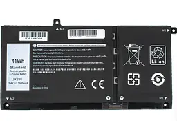 Акумулятор Dell JK6Y6 (Inspiron 5301, 5401, 5408, 5409, 5508) 11.4V 3600 mAh 41Wh Black - мініатюра 2