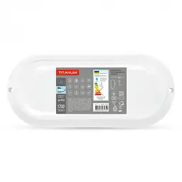 Світильник світлодіодний Titanum LED 20W 6500K вологозахищений овальний (TL-BHO-206) - мініатюра 2