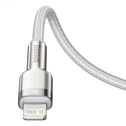 Кабель Baseus Cafule Metal USB-C to Lightning PD 20W 2m White (CATLJK-B02) [71406] - мініатюра 6