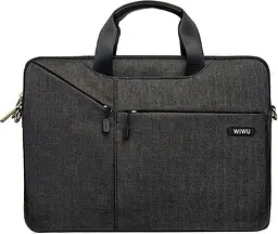 Сумка для ноутбука WiWU City Commuter Bag 15.6" Black [6973218931517] [76368] - мініатюра 3