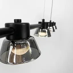 Видовжена люстра HILDFRID на 4 плафони Line.F MJ 179L-950 BK - мініатюра 3