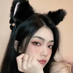 Косплей аксесуар Cat ears Котячі вушка білі AC CE 04 - мініатюра 3