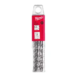 Свердло по металу HSS-G MILWAUKEE DIN340, діаметр 3,5х112х73мм, подовжене, (10шт), пластикова коробка