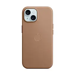 Чехол для Apple iPhone 15 Plus, FineWoven Case with MagSafe, коричневый, защитная накладка из материала FineWoven, противоударный, для iPhone, защита всего корпуса, поддержка беспроводной зарядки и MagSafe, (ARM71981)