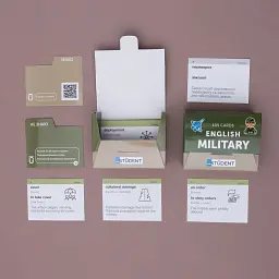 Картки для вивчення англійської мови English Student. Military English - мініатюра 2