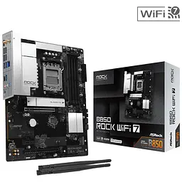 ASRock B850 ROCK WIFI 7 (AM5/B850, 4*DDR5, 2xPCIex16, HDMI, 4xSATAIII,2xM.2, 2.5GLan, ATX) - мініатюра 4