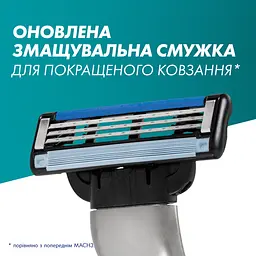 Подарунковий набір: станок для гоління чоловічий Gillette Mach3 з 2 змінними картриджами + гель для душу Old Spice 3-в-1 Whitewater 250 мл - мініатюра 5