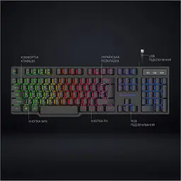 Клавіатура GamePro GK380 USB Black [111019] - мініатюра 12