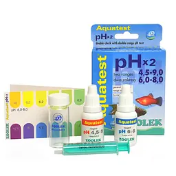 Тест pH (4,5-9,0)/(6,0-8,0) Zoolek Aquatest pH x2 (1020) - мініатюра 1