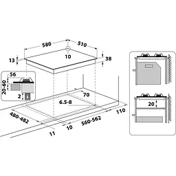 Газова варильна поверхня Whirlpool TKRL650IX [138087] - мініатюра 10