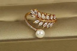 Кільце Xuping Jewelry Фіанітова гілка розсувне р 18 золотисте