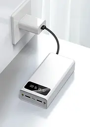 Зовнішній акумулятор Power On 30000mAh Універсальна батарея (Білий) - мініатюра 3