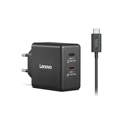 Блок живлення до ноутбуку Lenovo Dual USB-C 65W GaN Charger (40AW065BEU) - мініатюра 2