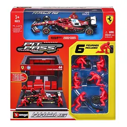 Ігровий набір Bburago Pit Pass Ferrari SF-25 1 шт. в асортименті (18-36865) - мініатюра 4