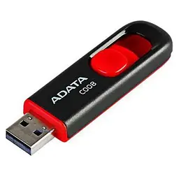 USB флеш накопичувач ADATA 16Gb C008 Black/Red USB 2.0 (AC008-16G-RKD) - мініатюра 2