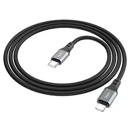 PD Кабель HOCO X86 iP Spear PD silicone charging data cable 1м чорний - мініатюра 4