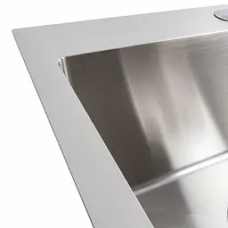 Кухонна мийка Platinum Handmade 50x50 нержавійка (сифон круглий 3.0/0.8) - мініатюра 4