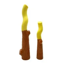 Іграшка AnimAll GrizZzly гілка двокольорова жовта/коричнева L 32.3×7.1×5.4 см
