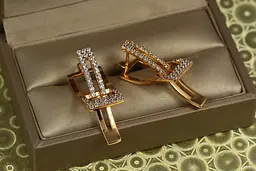 Сережки Xuping Jewelry Пассат 3,2 см золотисті - мініатюра 2