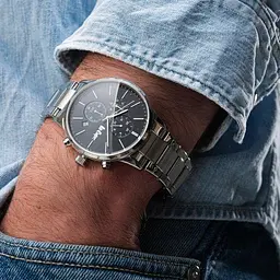 Чоловічий водостійкий наручний годинник Lee Cooper Plane (Сріблястий) - мініатюра 9