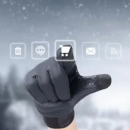 Вологозахисні рукавички Naturehike NH19S005-T, розмір М, темно-блакитні - мініатюра 3