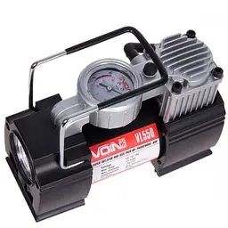 Компресор автомобільний VOIN 150psi 15A 40л прикурювач дефлятор перехідник на клеми (VL-550) - мініатюра 10