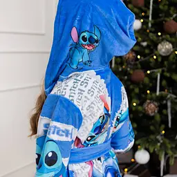Халат дитячий з плюшевого велюру Stitch 18157 146-152 см - мініатюра 5