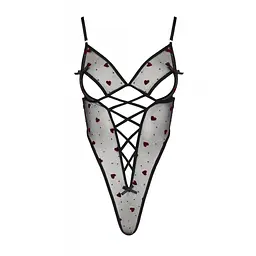 Еротичний боді з малюнком Passion LOVELIA BODY S/M, black - мініатюра 5