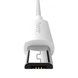 Кабель Baseus Simple Wisdom Data Cable Kit Cable USB to Micro 2.1A (2шт.) 1.5m TZCAMZJ-02 White - мініатюра 5