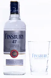 Набір джин Finsbury Platinum 47% 0.7 л + склянка 380 мл - мініатюра 3
