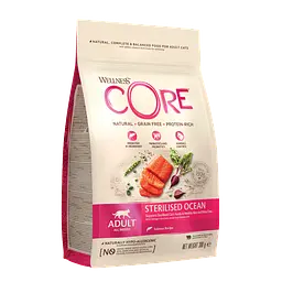 Сухий корм для стерилізованих котів Wellness CORE Sterilised Ocean з лососем, 300г