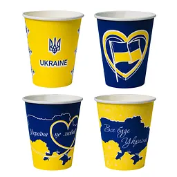 Стакани одноразові Україна PATRIOT паперові 250 мл 50 шт (CUP250PAT) - мініатюра 1